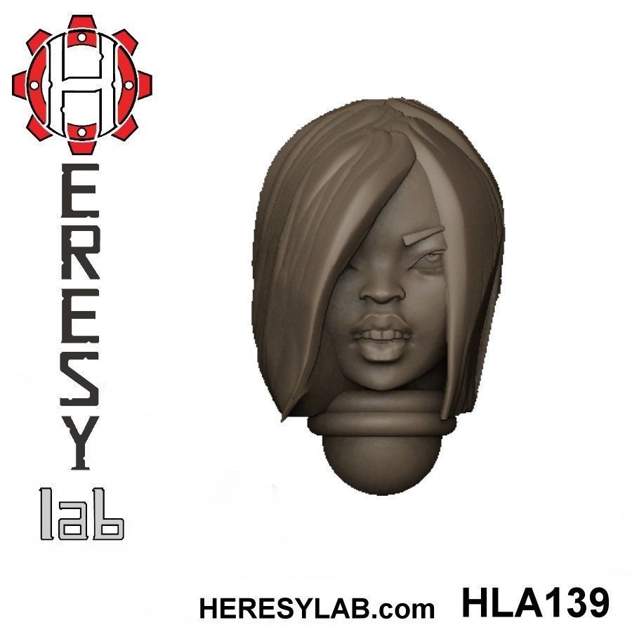 Heresylab - Female Sci-Fi heads for conversions SET 11 of 21 3D print model_2