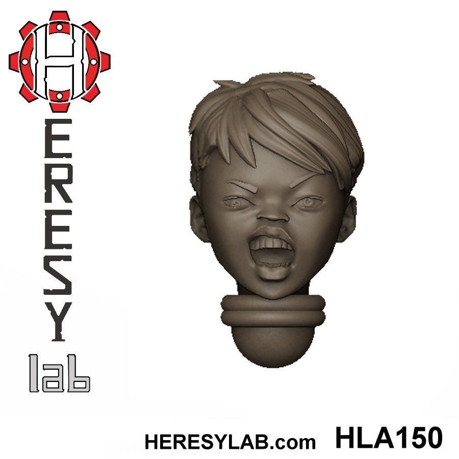 Heresylab - Female Sci-Fi heads for conversions SET 13 of 21 3D print model_3