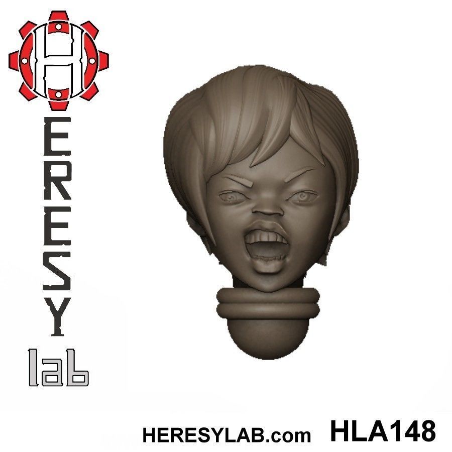 Heresylab - Female Sci-Fi heads for conversions SET 13 of 21 3D print model_1