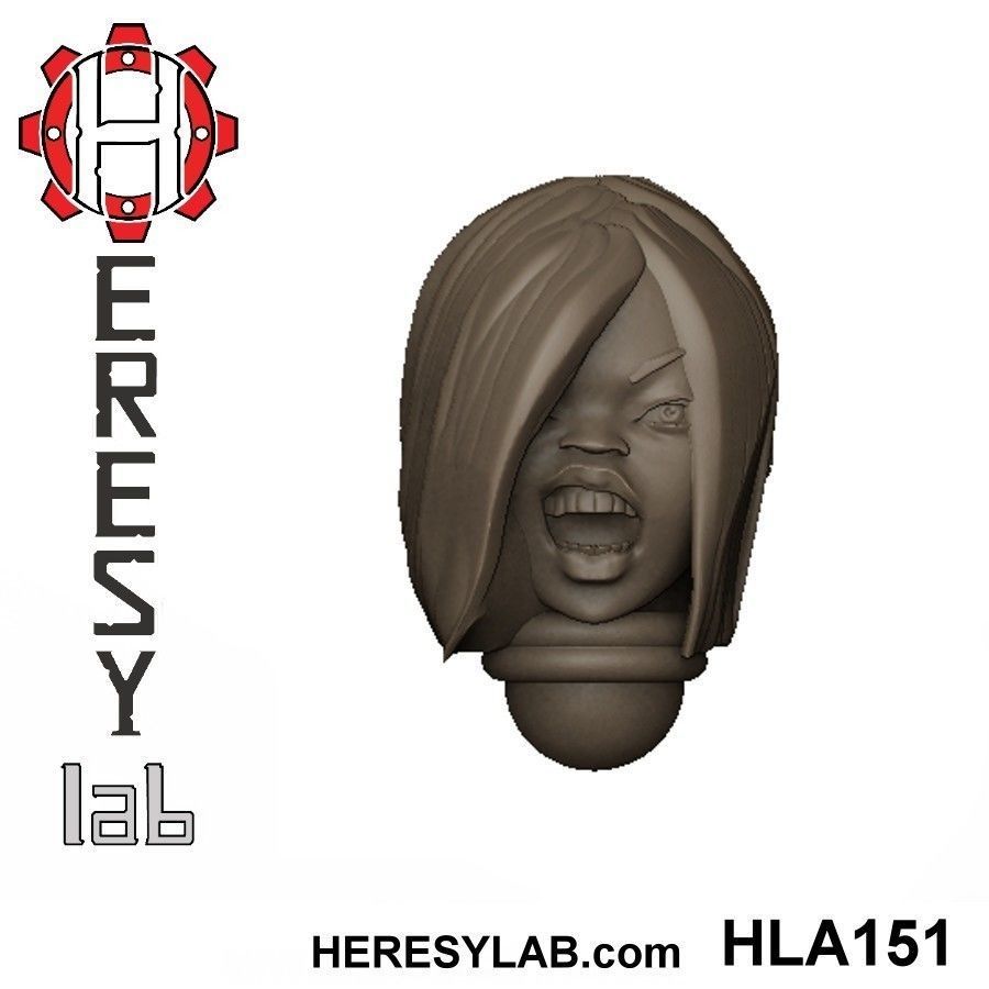 Heresylab - Female Sci-Fi heads for conversions SET 13 of 21 3D print model_4