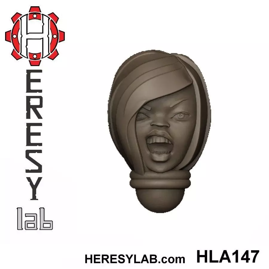 Heresylab - Female Sci-Fi heads for conversions SET 13 of 21 3D print model_0