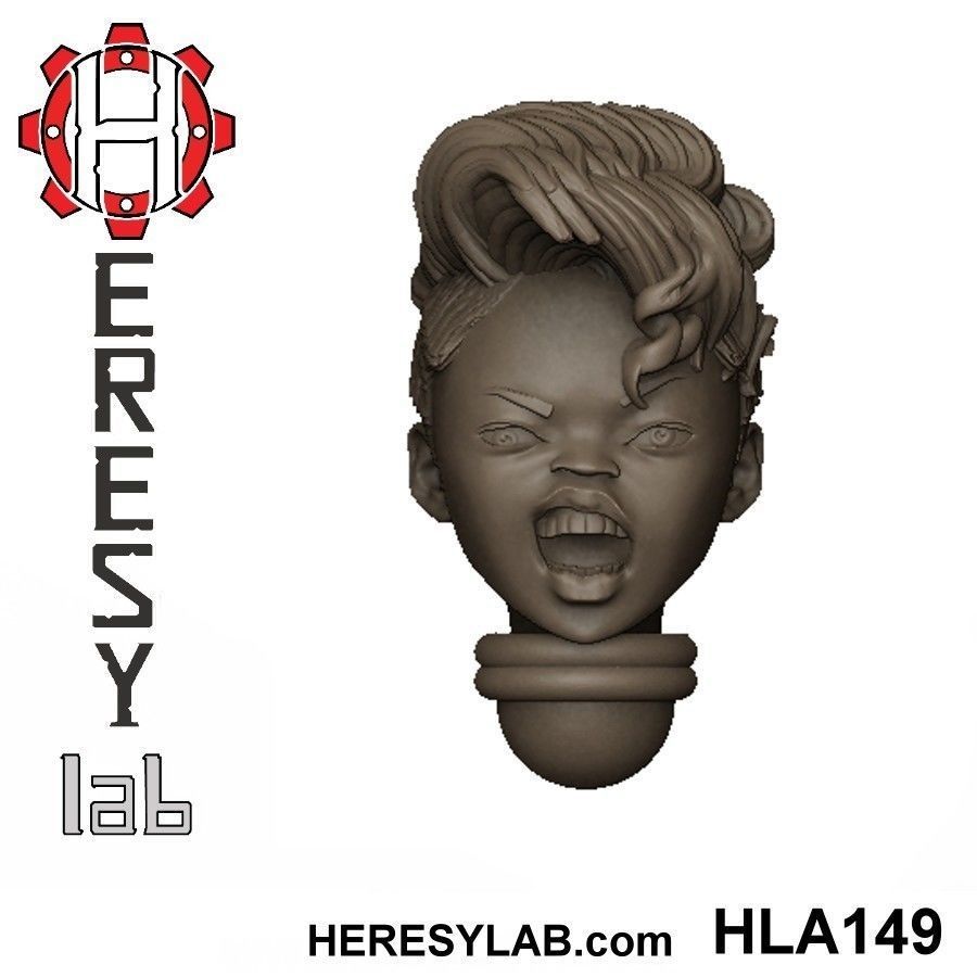 Heresylab - Female Sci-Fi heads for conversions SET 13 of 21 3D print model_2