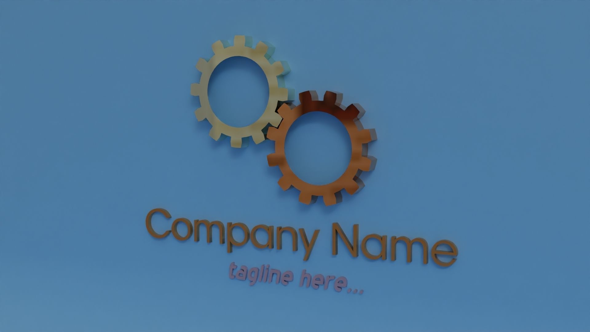 Abstract name logo Low-poly 3D model_2