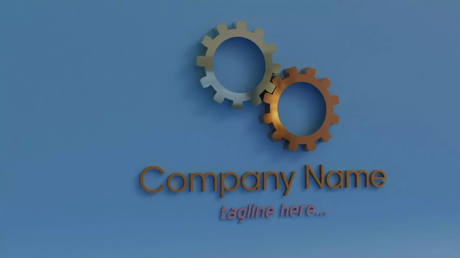 Abstract name logo Low-poly 3D model_0