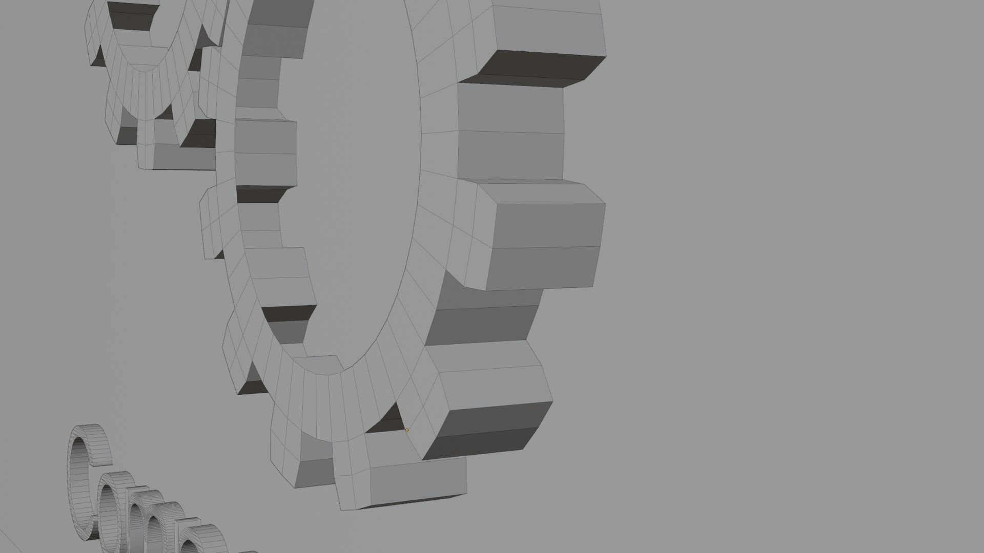 Abstract name logo Low-poly 3D model_4