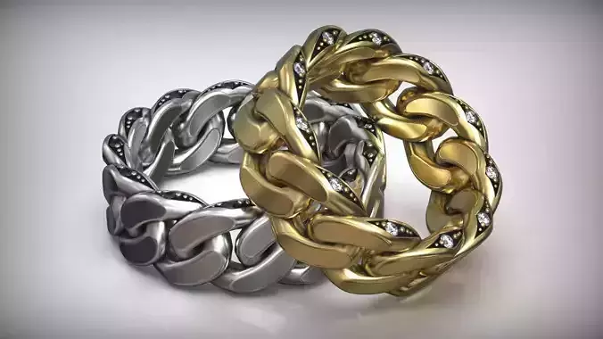 Miami Cuban Chaink Link Diamond Ring