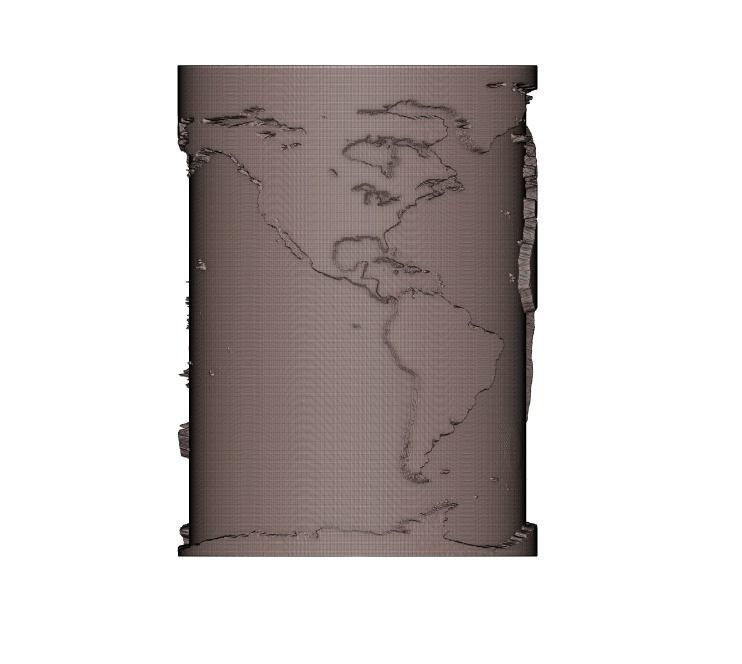 Worldmap moodlight 3D print model_2