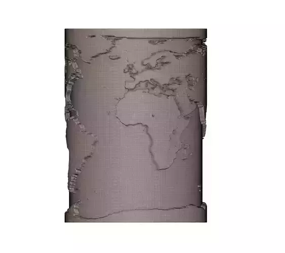Worldmap moodlight 3D print model