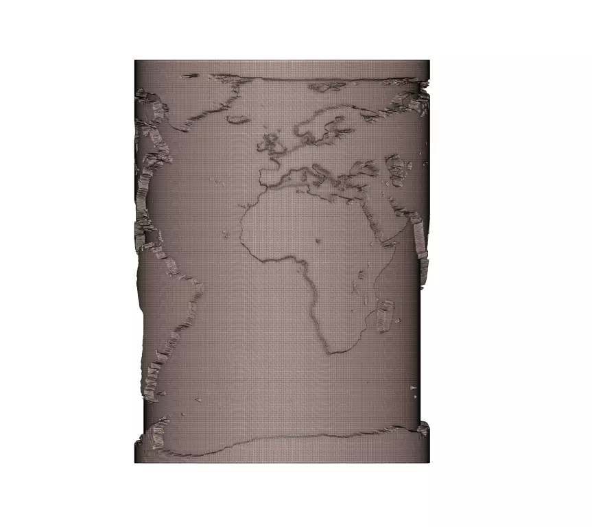 Worldmap moodlight 3D print model_0