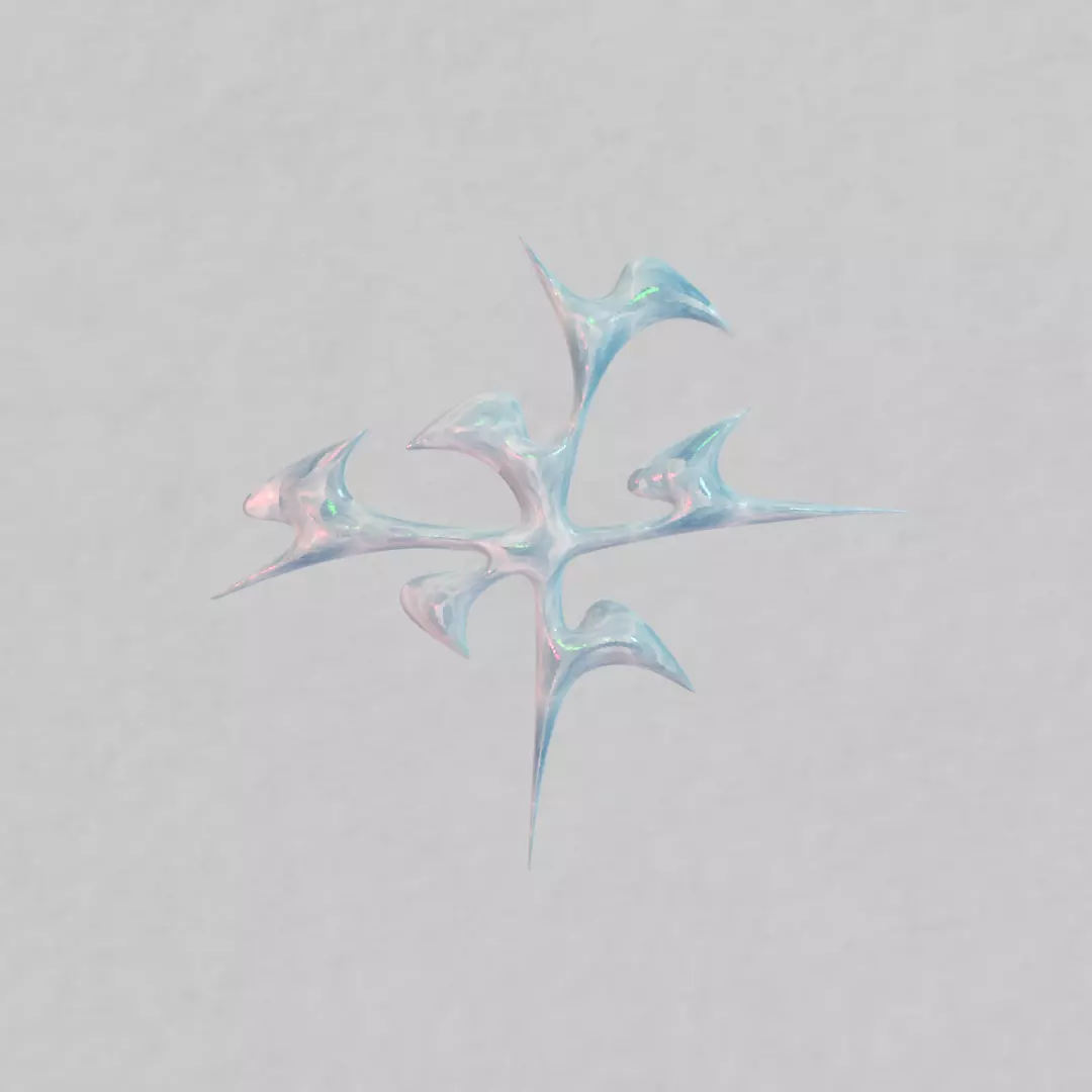 organic cross symbol Free 3D model