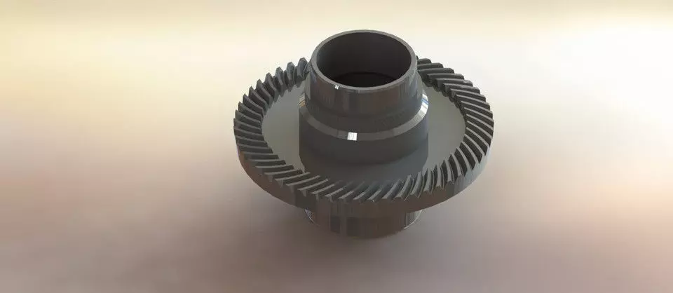 Spiral Bevel Gear Free 3D model_0