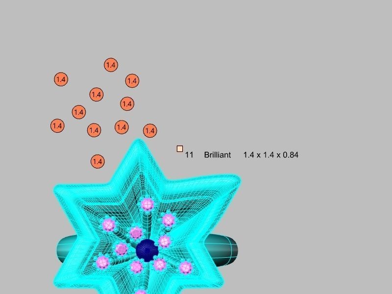 Contemporary Star Pearl ring stl verified  3D print model_5