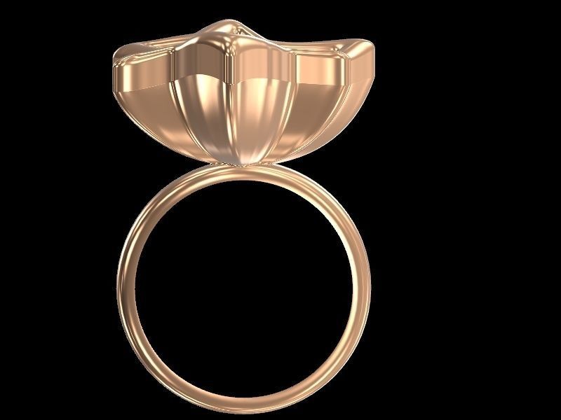 Contemporary Star Pearl ring stl verified  3D print model_9