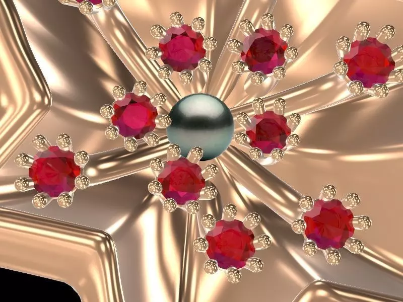 Contemporary Star Pearl ring stl verified  3D print model_0