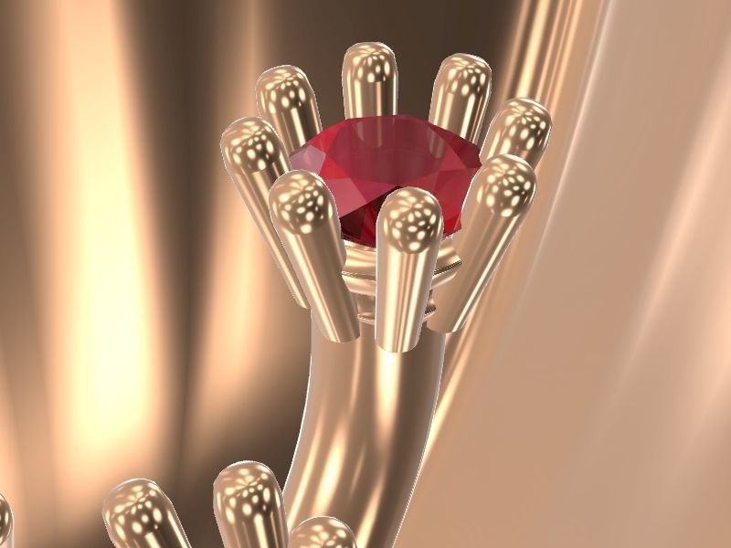 Contemporary Star Pearl ring stl verified  3D print model_10