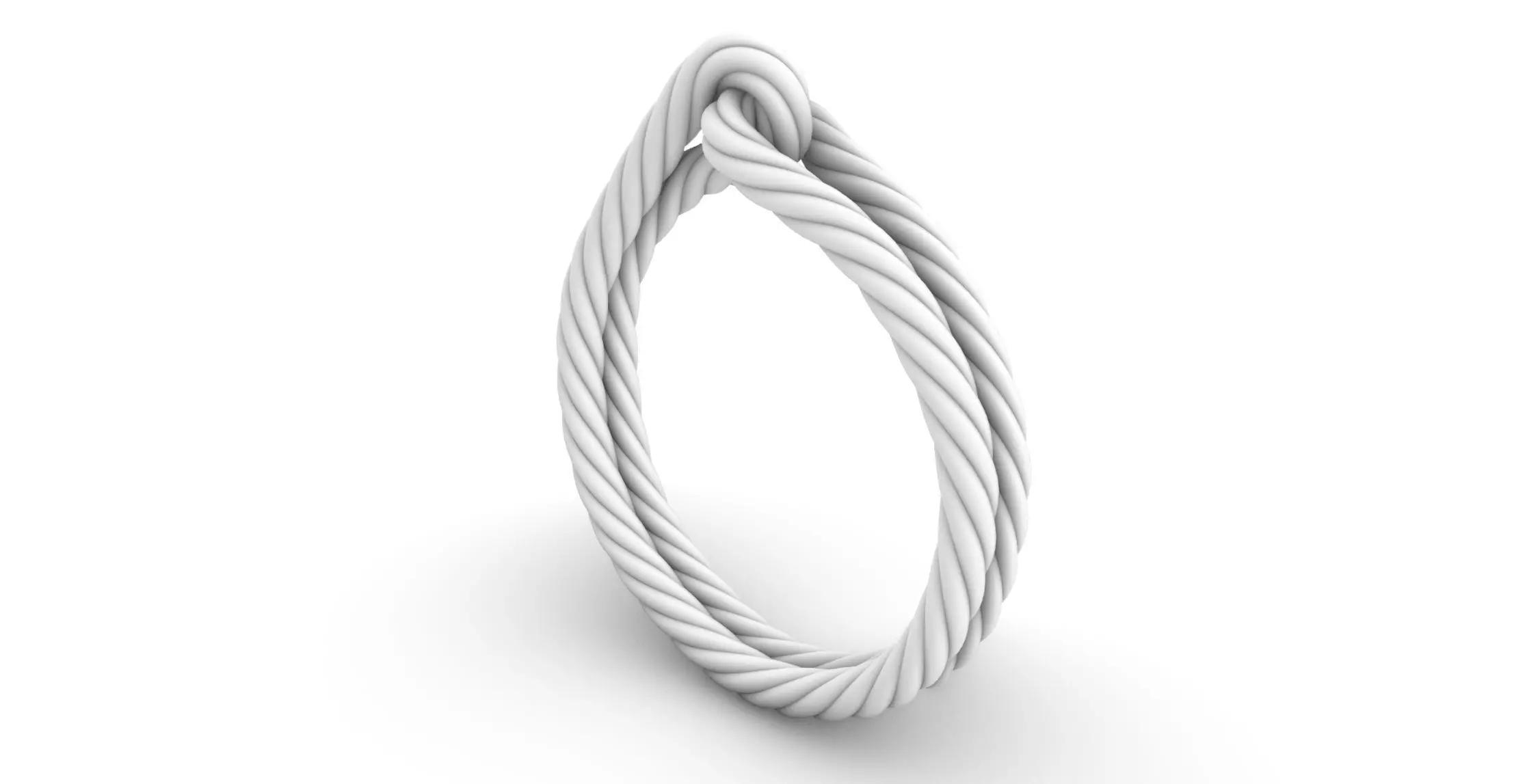 Delicate Rope Ring 3D print model_0