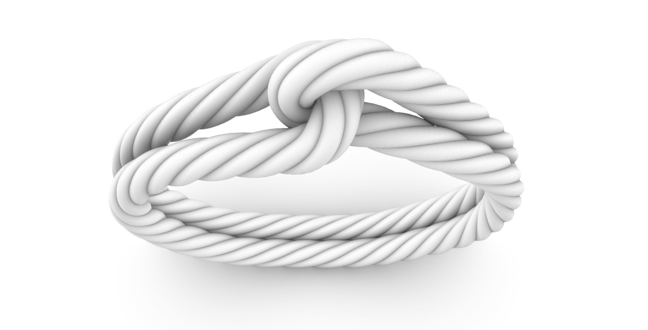 Delicate Rope Ring 3D print model_5