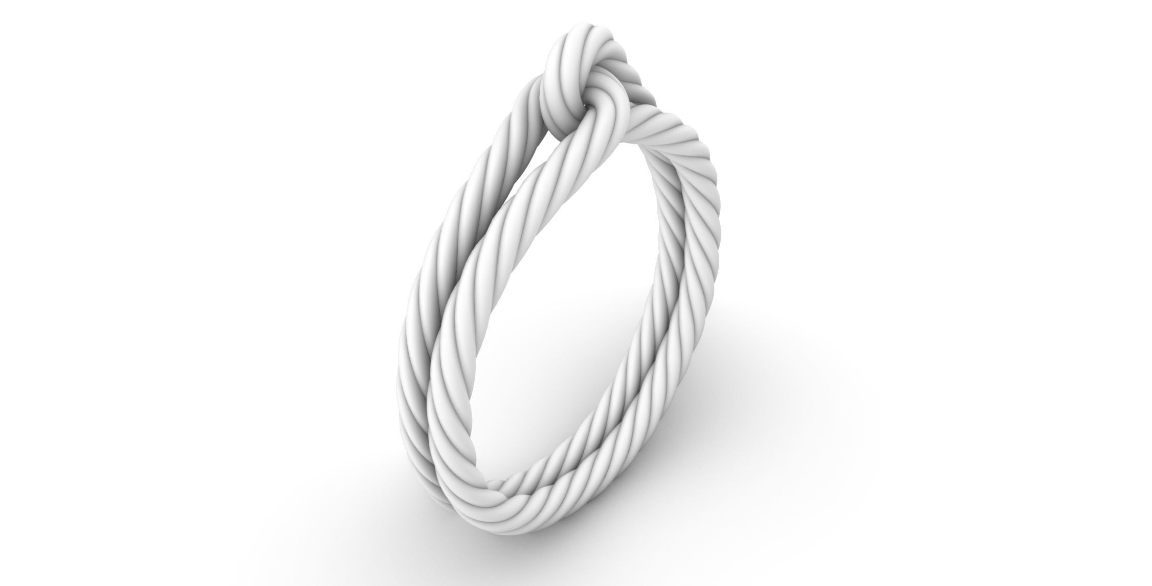 Delicate Rope Ring 3D print model_4