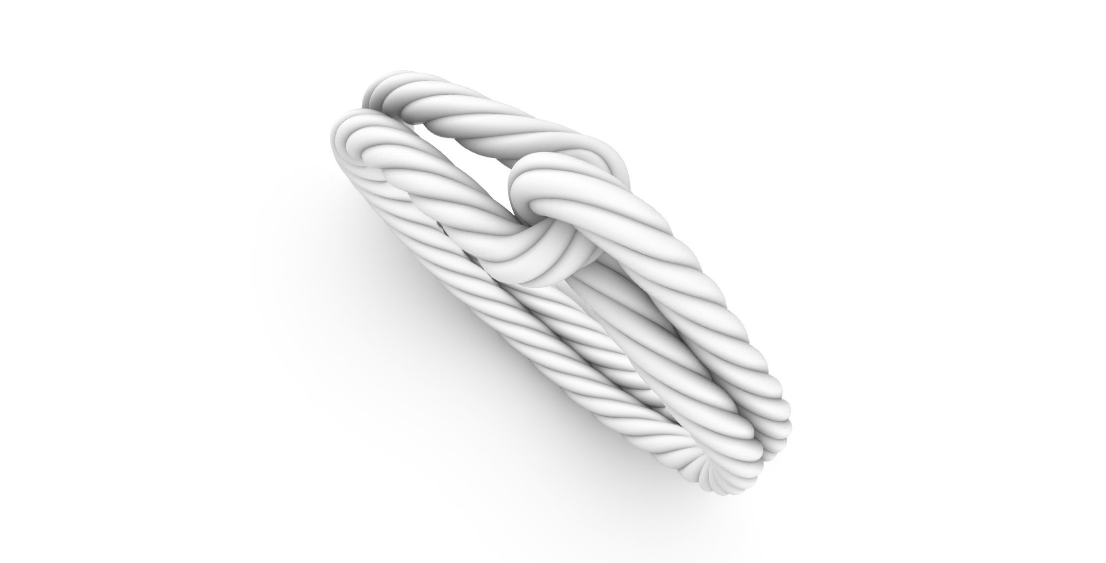 Delicate Rope Ring 3D print model_6