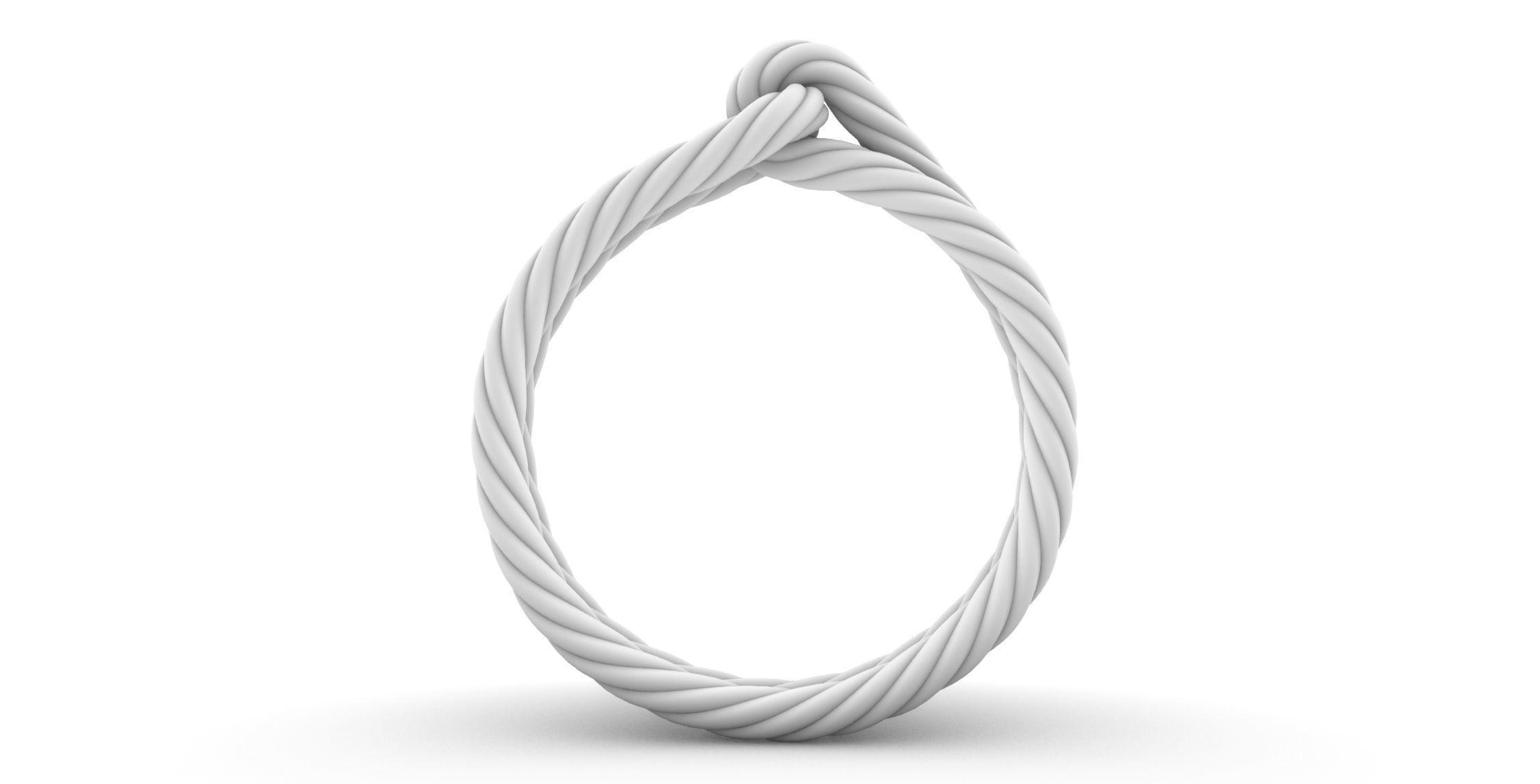 Delicate Rope Ring 3D print model_3