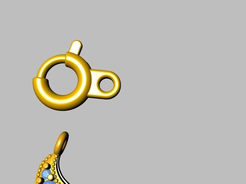 Diamond peacock necklace stl verified 3D print model_14