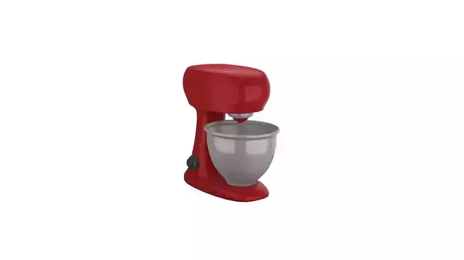 Red Metal Kitchenaid Mixer Free 3D model