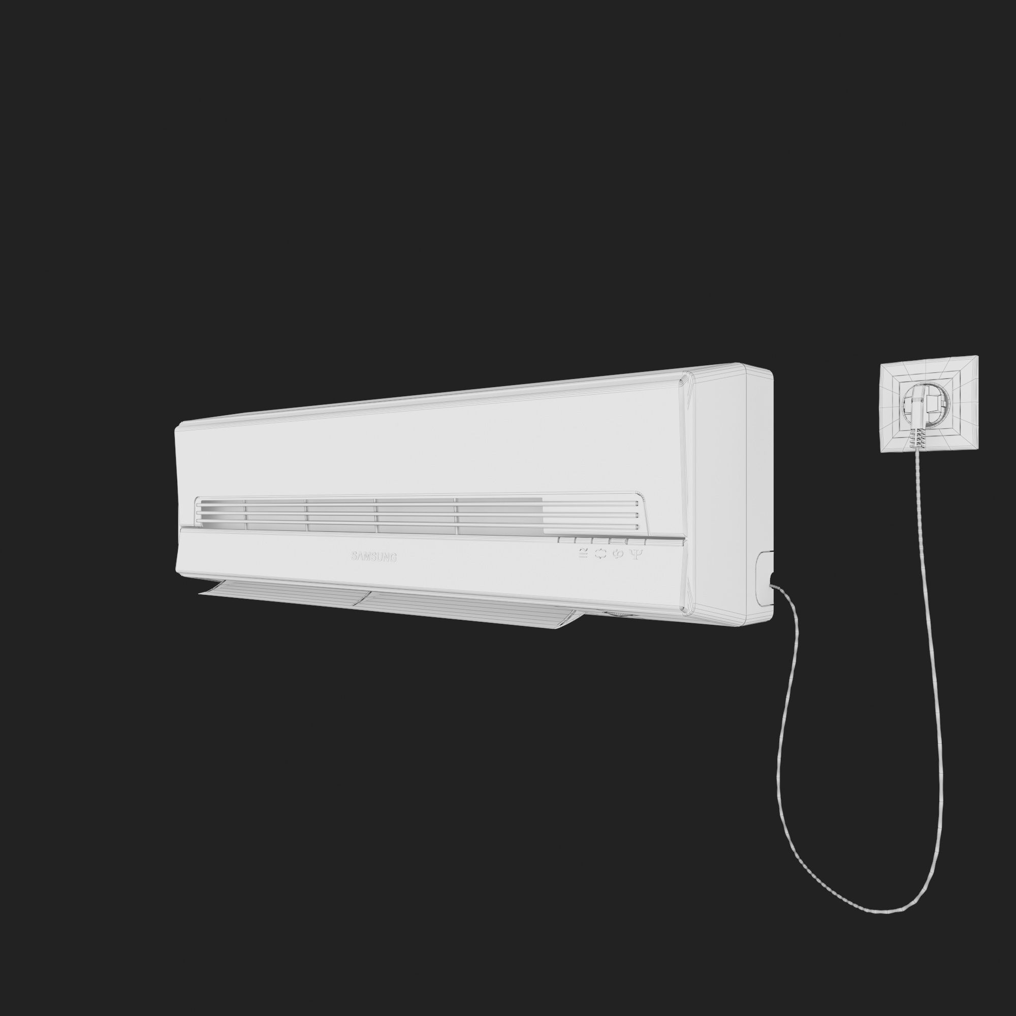 Wall Air Conditioner 11 3D model_5