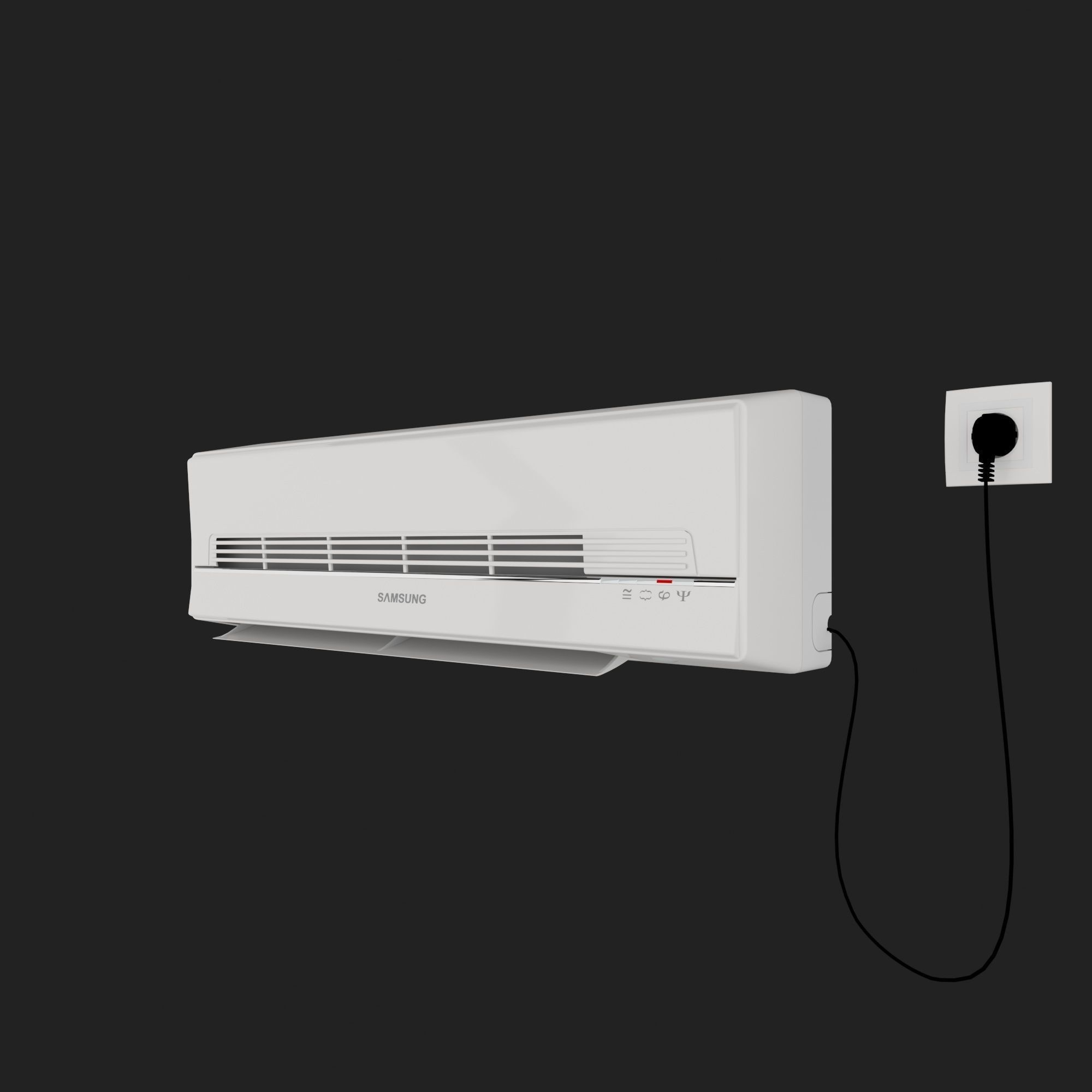 Wall Air Conditioner 11 3D model_4