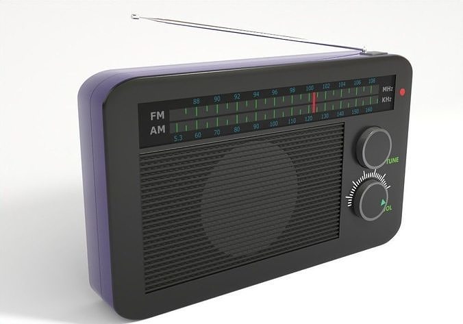Radio PBR Free low-poly 3D model