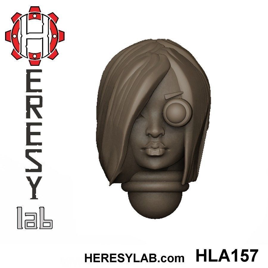 Heresylab - Female Sci-Fi heads for conversions SET 14 of 21 3D print model_4