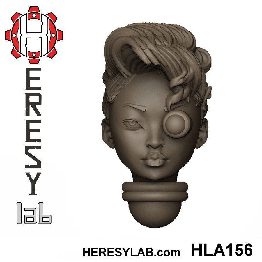 Heresylab - Female Sci-Fi heads for conversions SET 14 of 21 3D print model_3