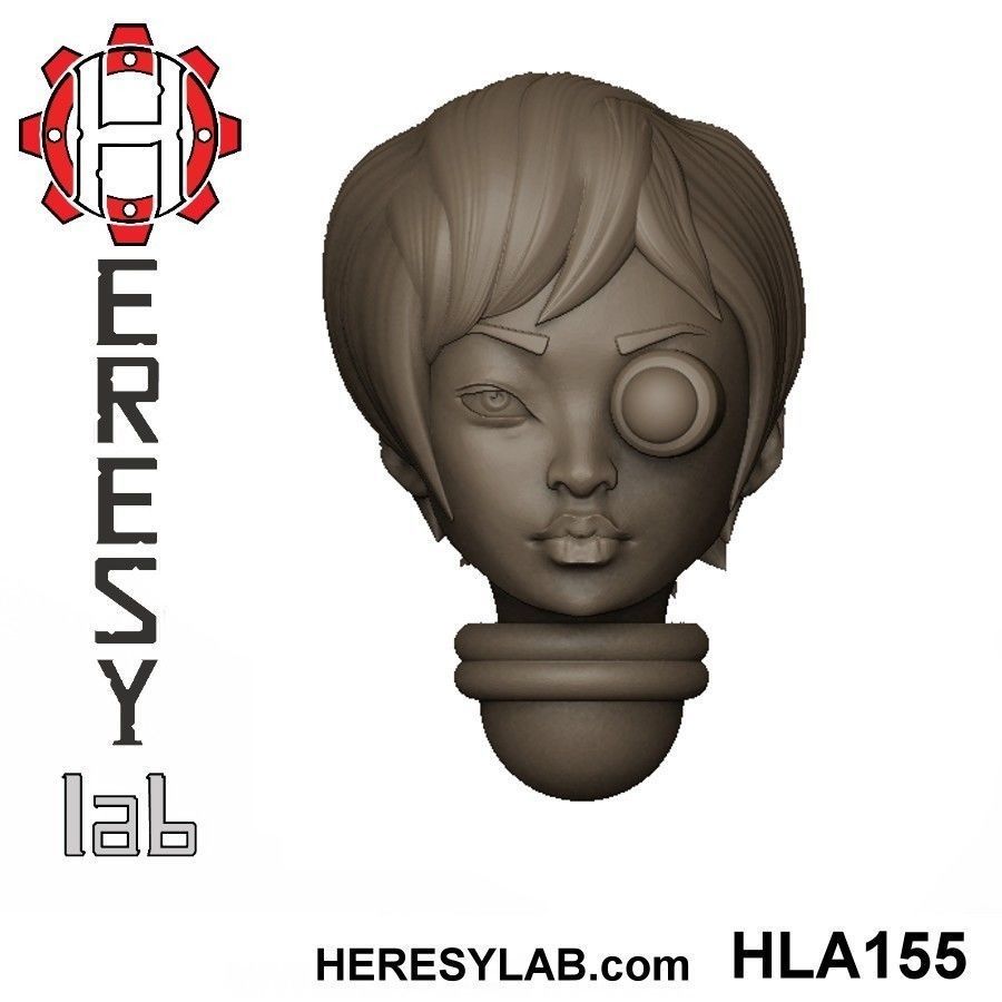 Heresylab - Female Sci-Fi heads for conversions SET 14 of 21 3D print model_2