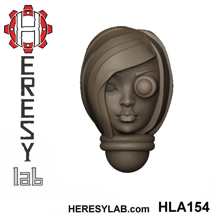 Heresylab - Female Sci-Fi heads for conversions SET 14 of 21 3D print model_1