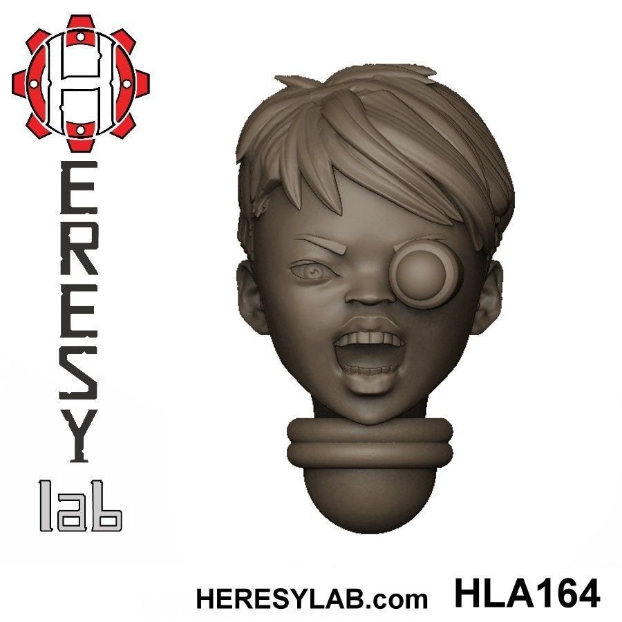 Heresylab - Female Sci-Fi heads for conversions SET 15 of 21 3D print model_5