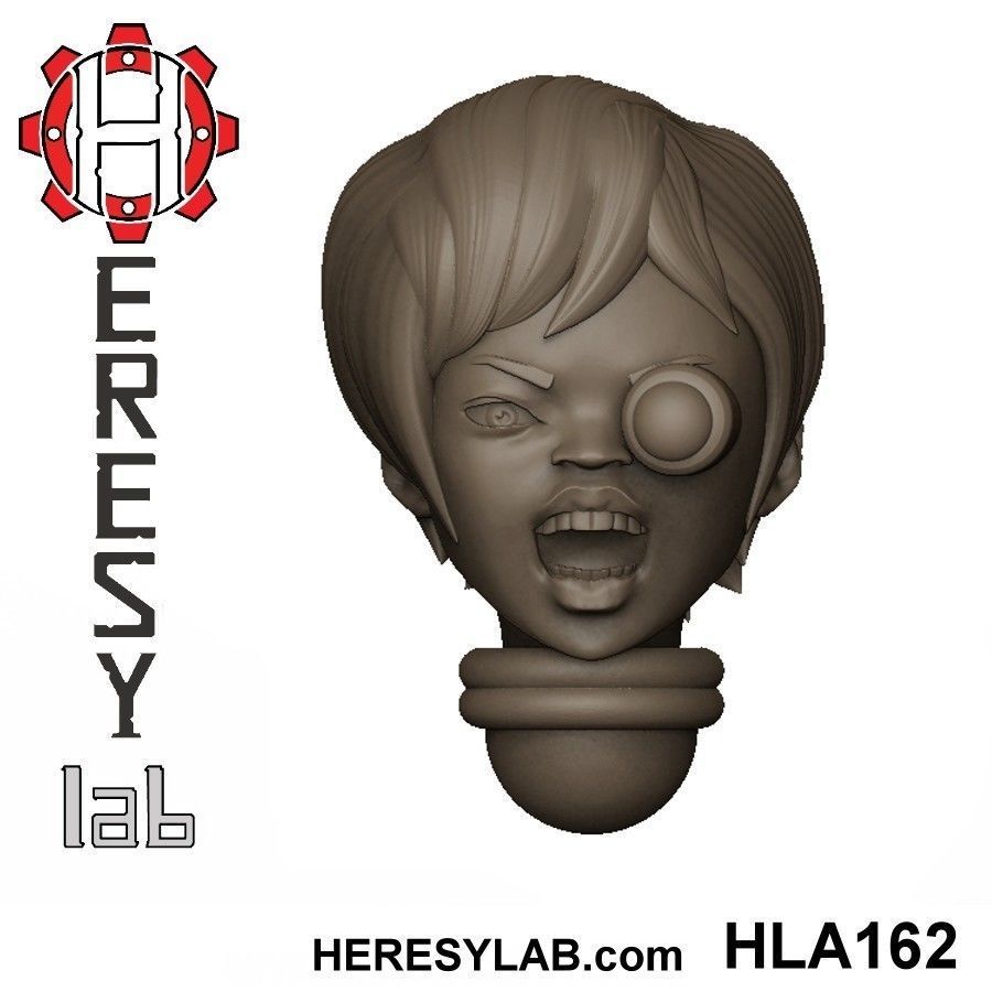 Heresylab - Female Sci-Fi heads for conversions SET 15 of 21 3D print model_3