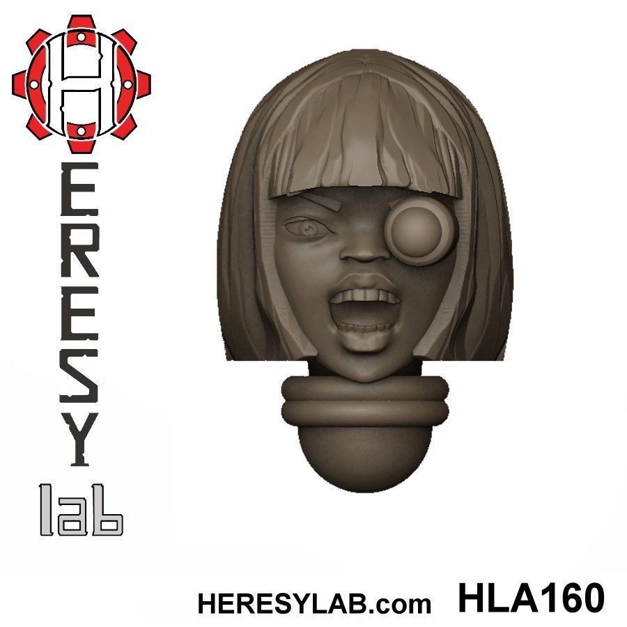 Heresylab - Female Sci-Fi heads for conversions SET 15 of 21 3D print model_1