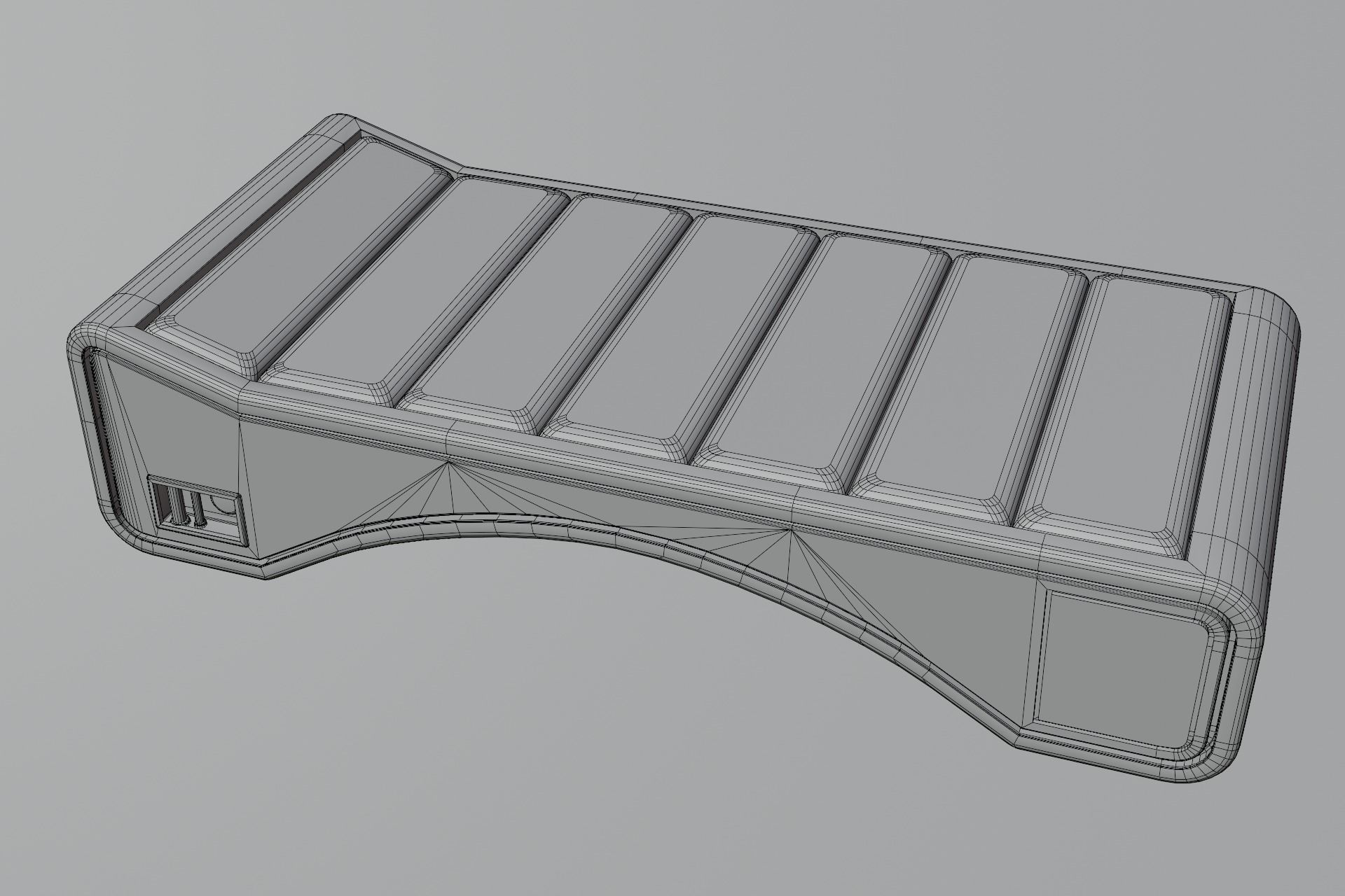 Sci Fi Bed Low-poly 3D model_11