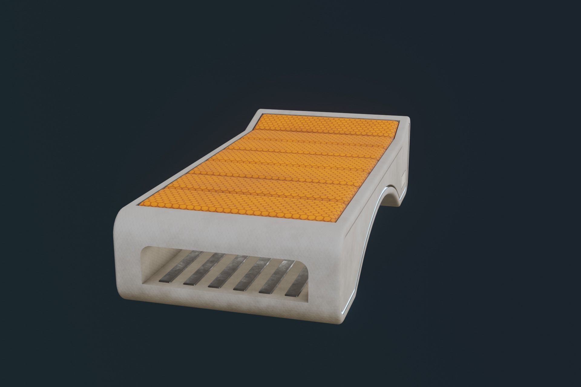 Sci Fi Bed Low-poly 3D model_20