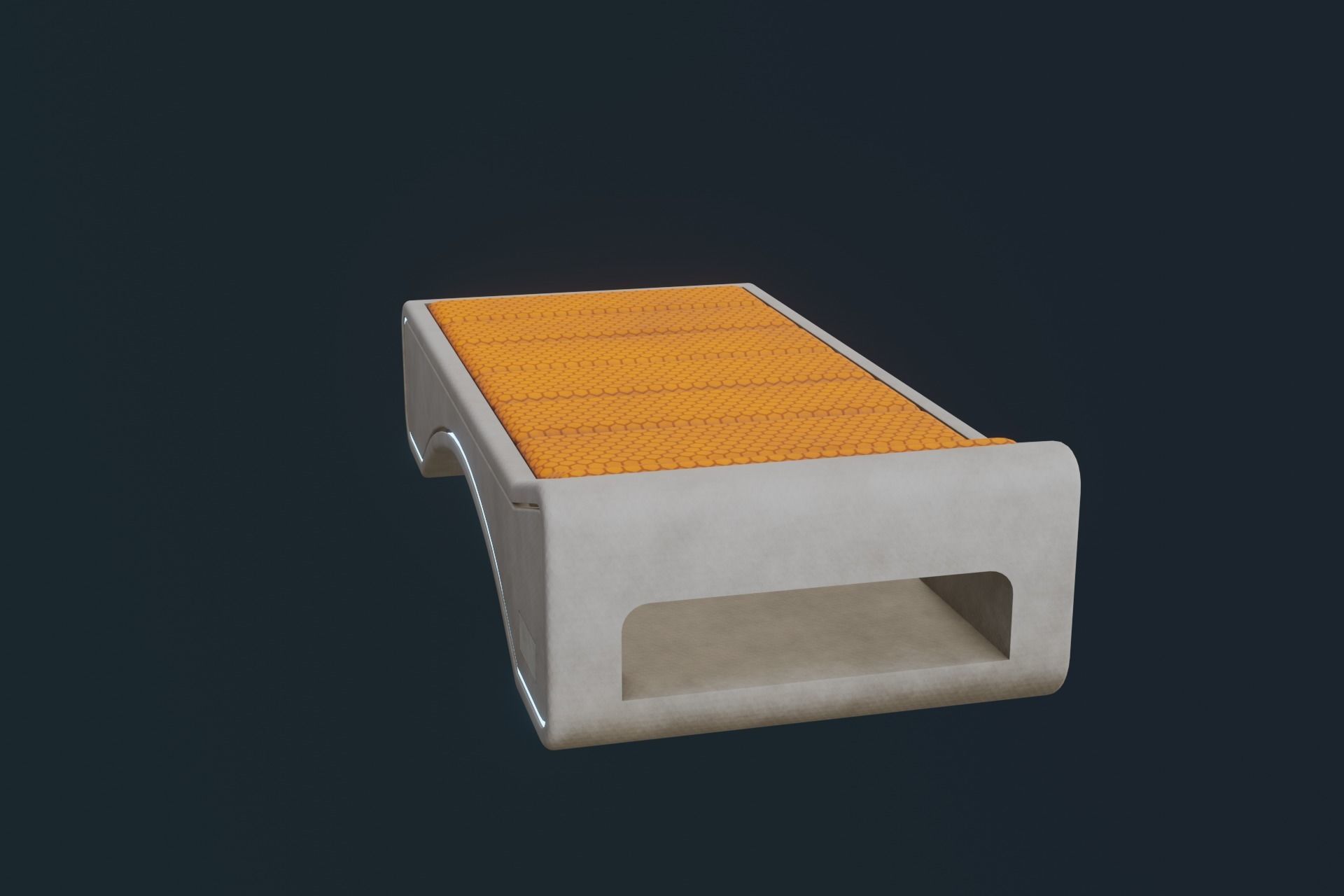 Sci Fi Bed Low-poly 3D model_16