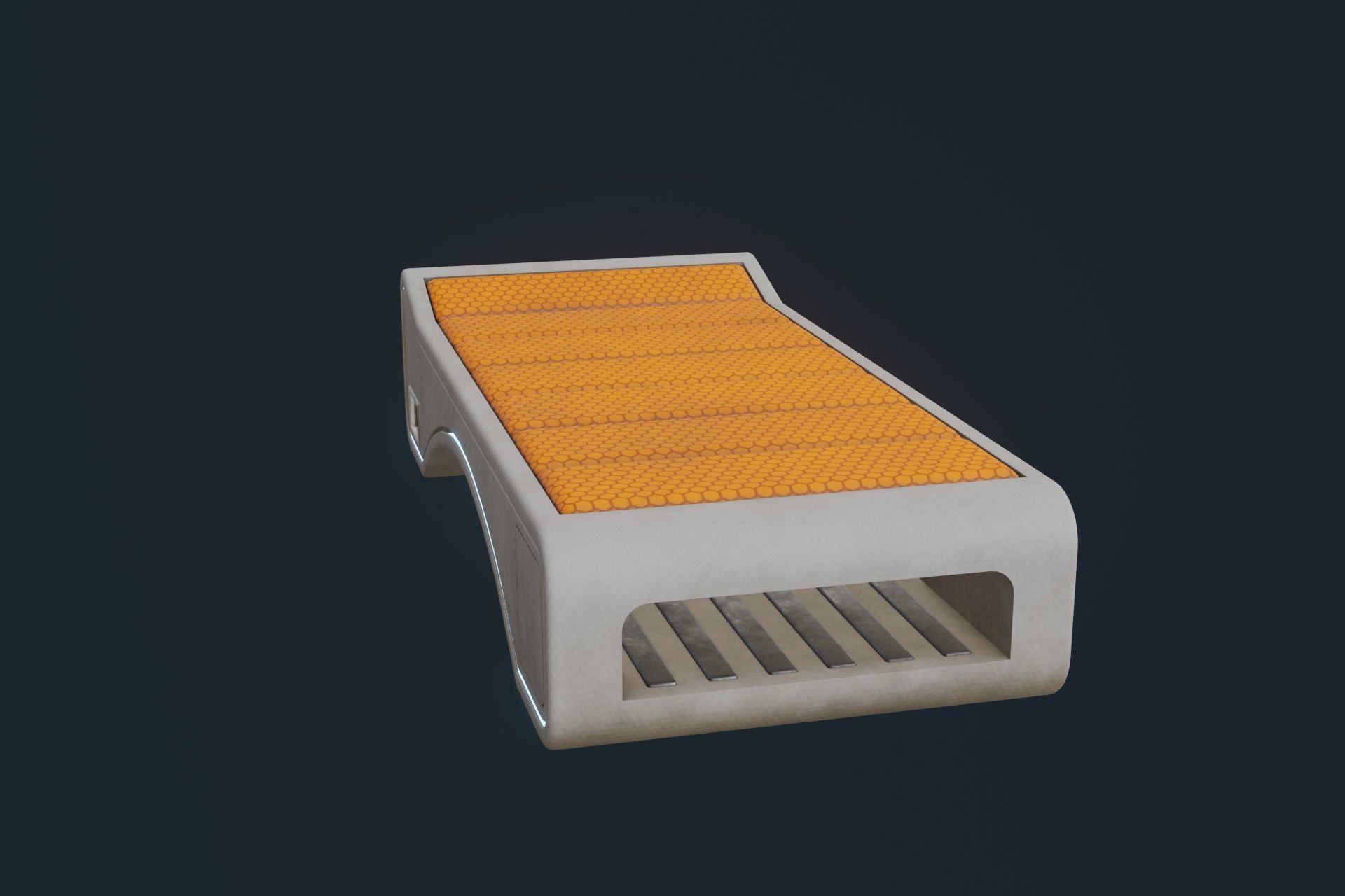 Sci Fi Bed Low-poly 3D model_21