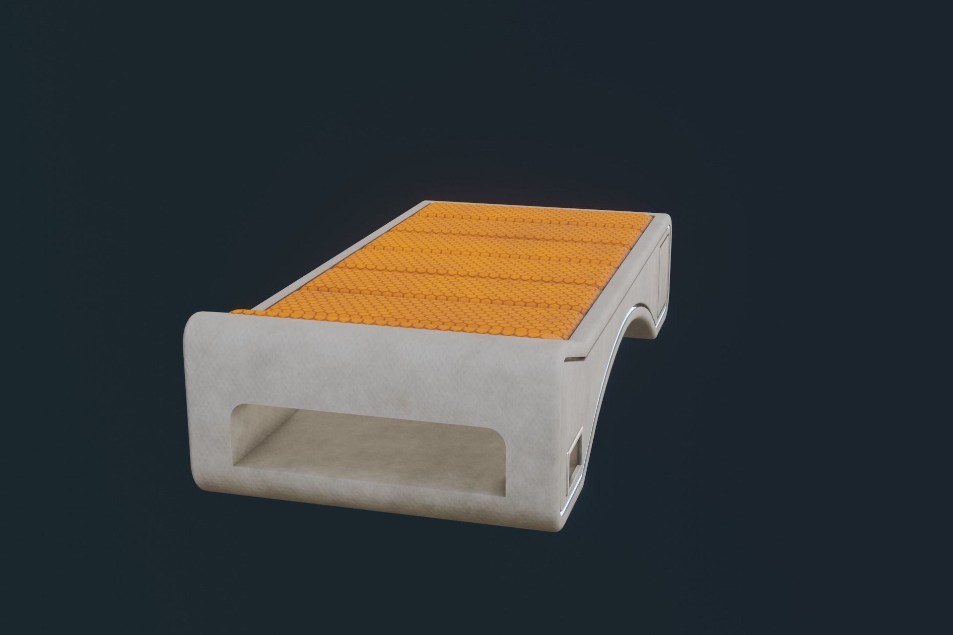 Sci Fi Bed Low-poly 3D model_15