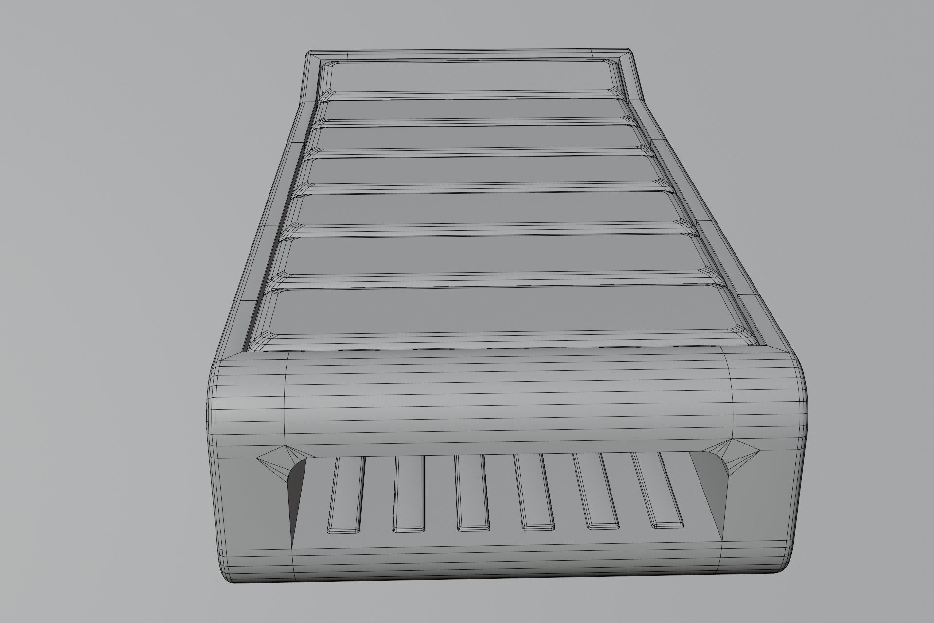 Sci Fi Bed Low-poly 3D model_12