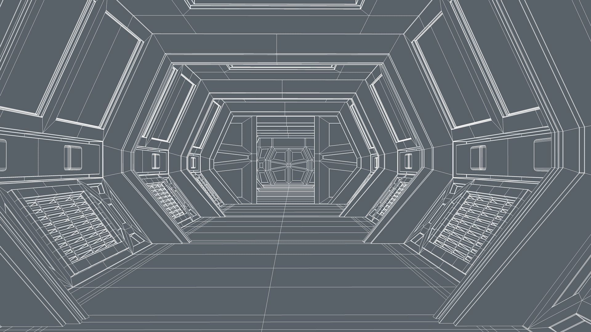 Sci Fi Corridor 3D model_11