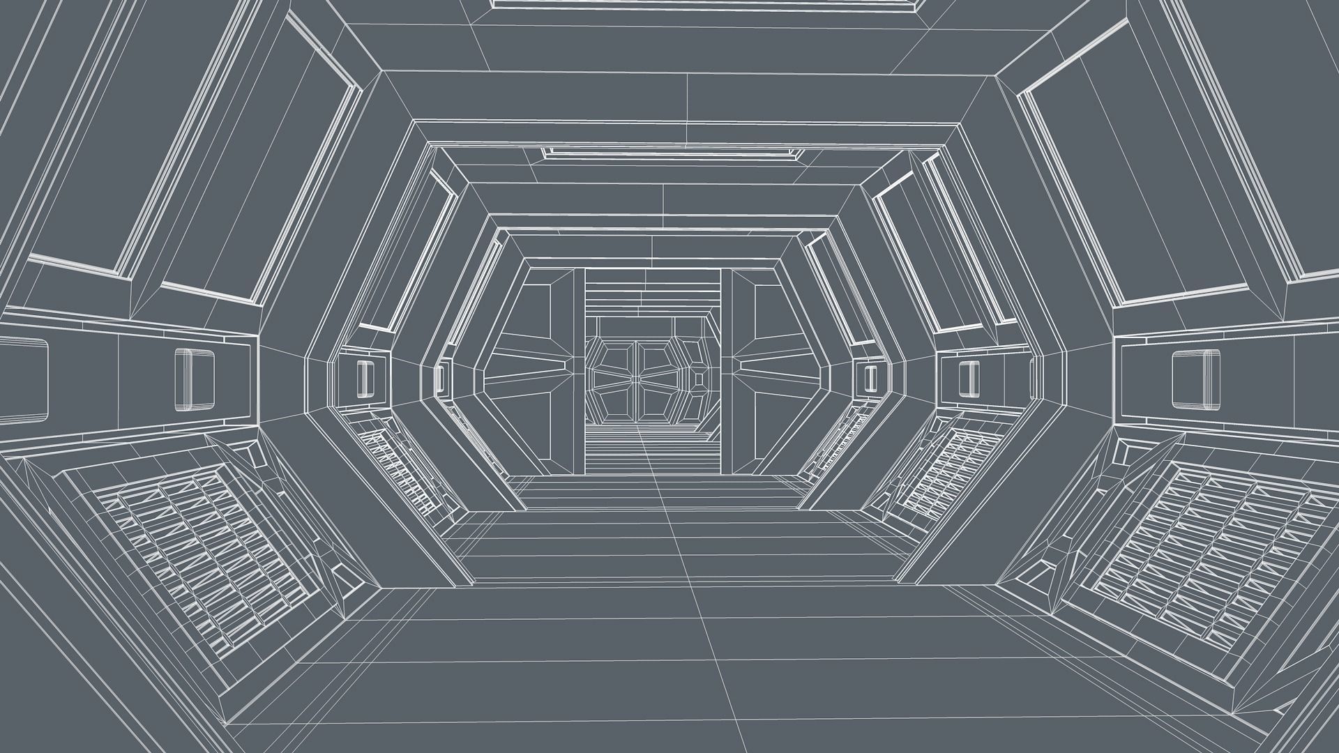 Sci Fi Corridor 3D model_8