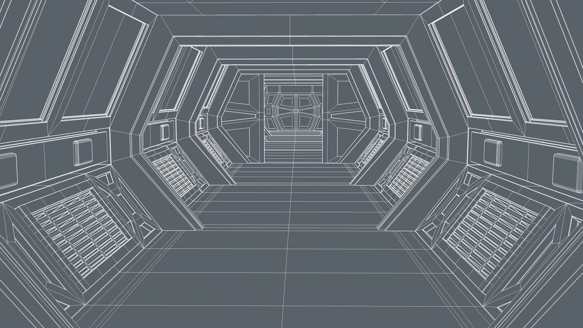 Sci Fi Corridor 3D model_15