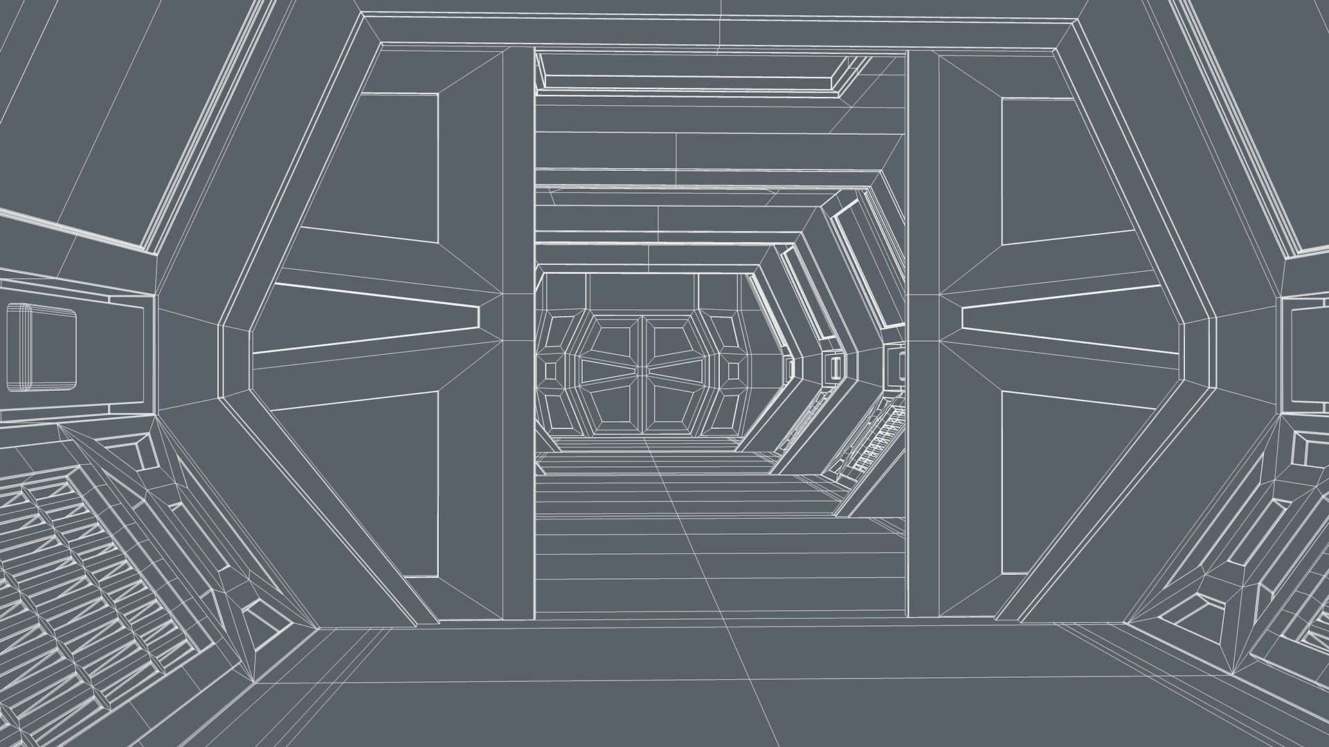 Sci Fi Corridor 3D model_10