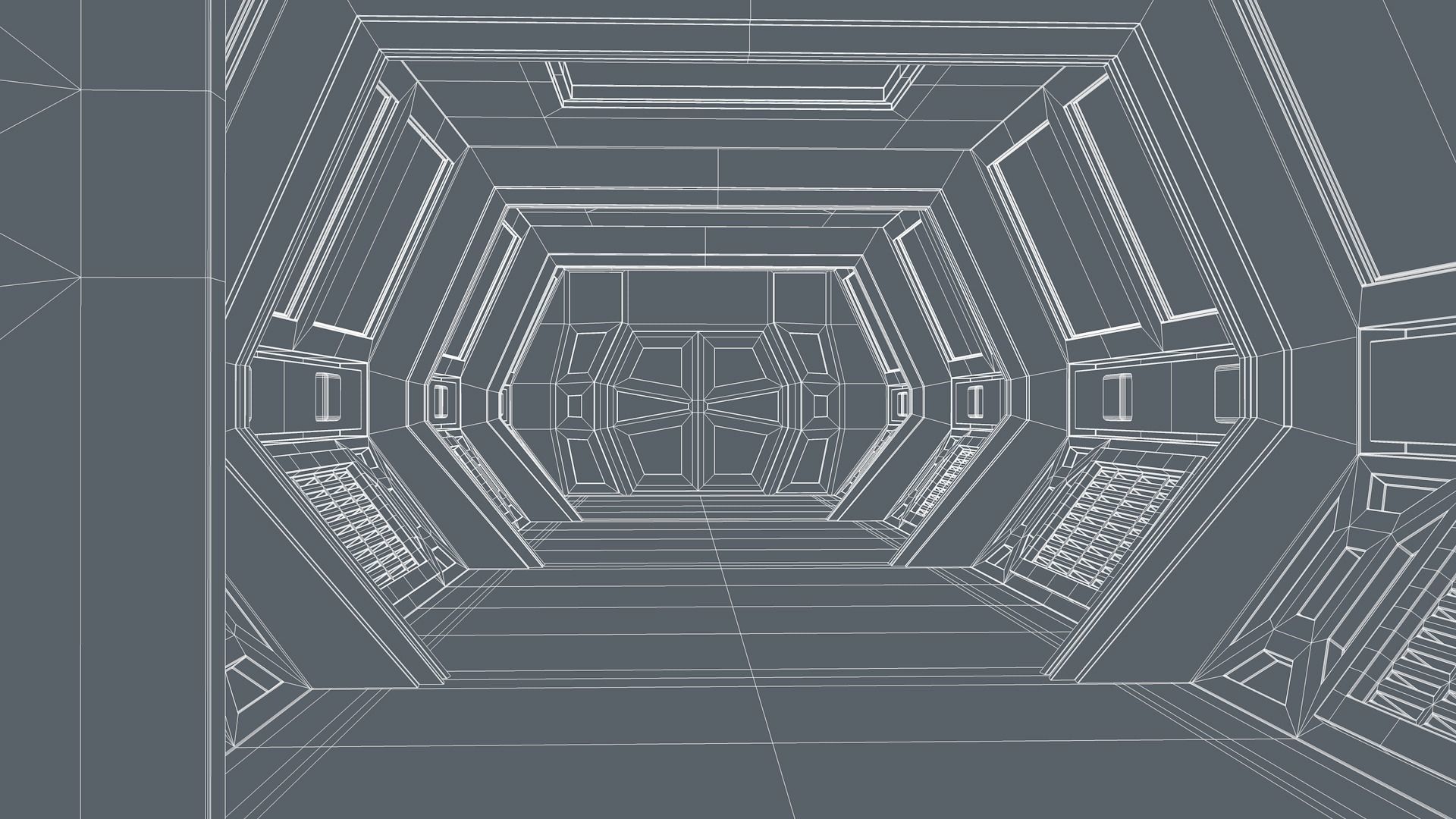 Sci Fi Corridor 3D model_9