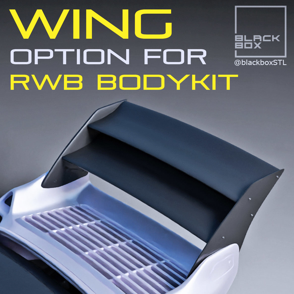 Rear Wing for RWB bodykit 1-24th 3D print model_2