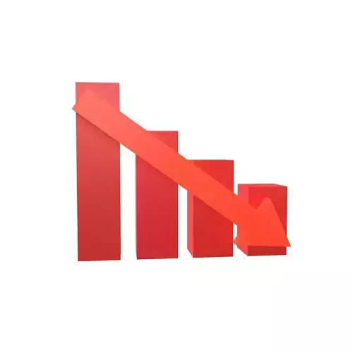 Bar Chart Decrease Icon v1 003