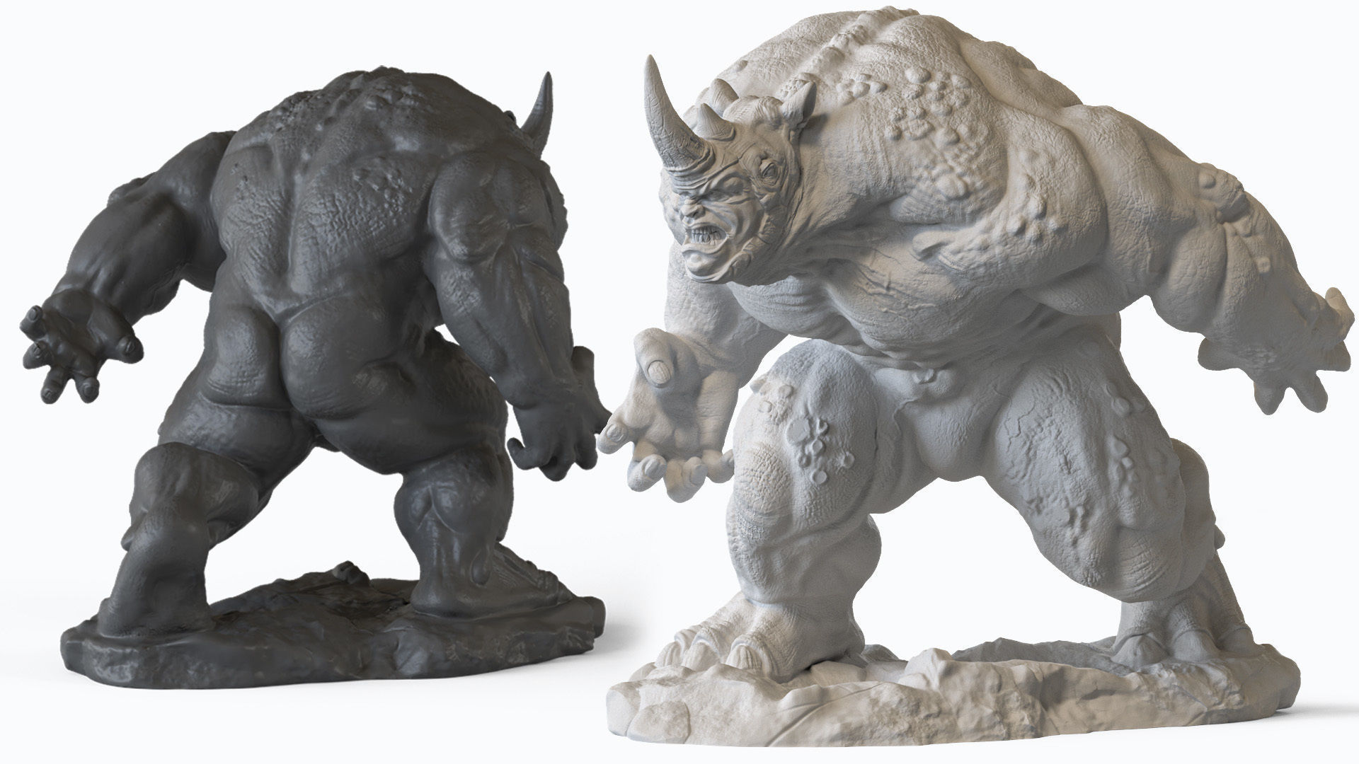 Rhino 3D print model lord of rings statue 3D print model_2